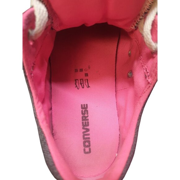 Converse Chuck Taylor All Star Womens 7 Gray Pink Canvas Sneakers Pillow Tongue - Picture 6 of 7